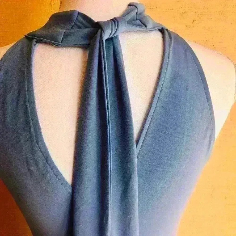 NEW! New York & Company Neck Tie Maxi Dress. - Picture 7 of 8